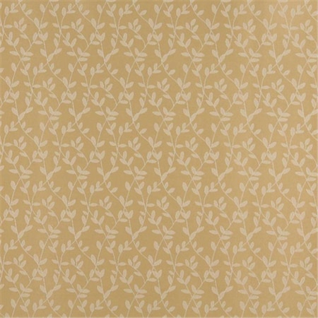 Designer Fabrics 54 in. Wide - Gold And White Vine Leaves Jacquard Woven Upholstery Fabric D323